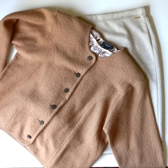CAMEL TAN Jacket Top Wool Classic by REQUIREMENTS Hong Kong Size Large to  XL - Picture 9 of 11